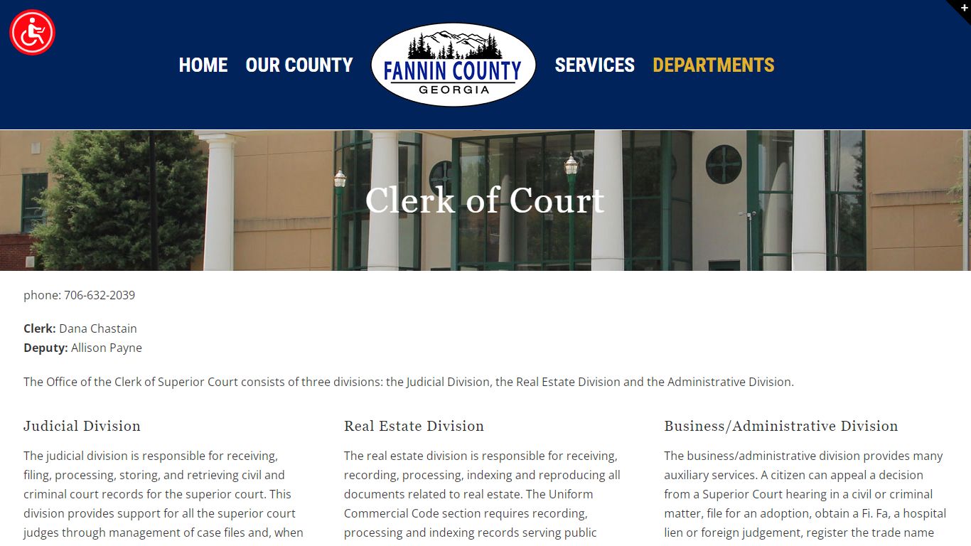 Clerk of Court - Fannin County Georgia Government