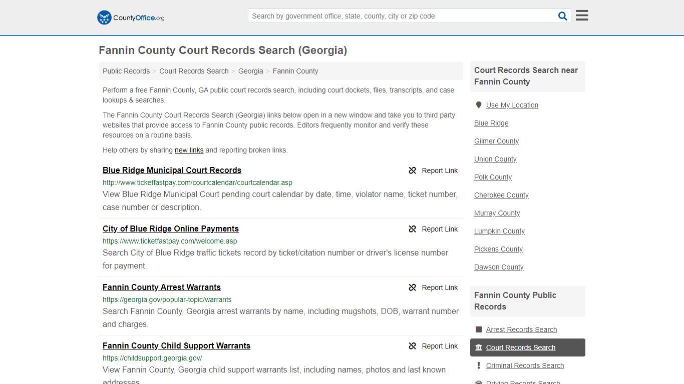Court Records Search - Fannin County, GA (Adoptions ...